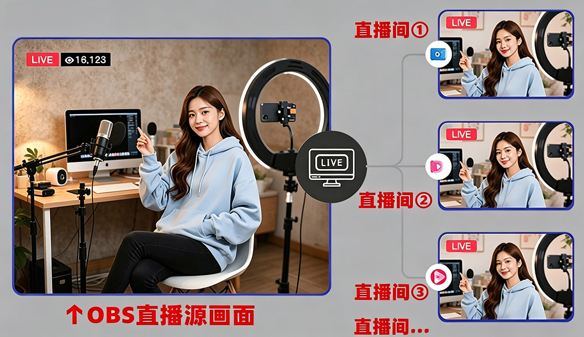 OBS使用教程：OBS多路推流插件怎么用？OBS多路推流在哪里设置？